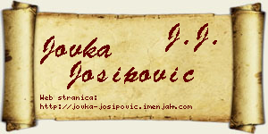 Jovka Josipović vizit kartica